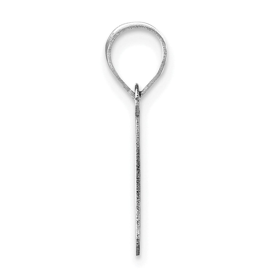 Lovely Rita's Pendants & Charms 14k White Gold Slanted Design Bubble Letter P Initial Charm Pendant