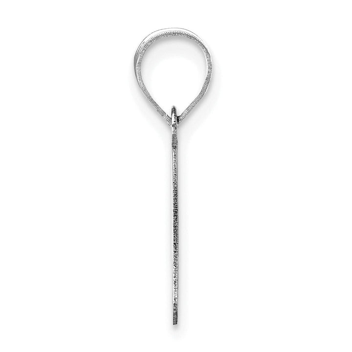 Lovely Rita's Pendants & Charms 14k White Gold Slanted Design Bubble Letter P Initial Charm Pendant