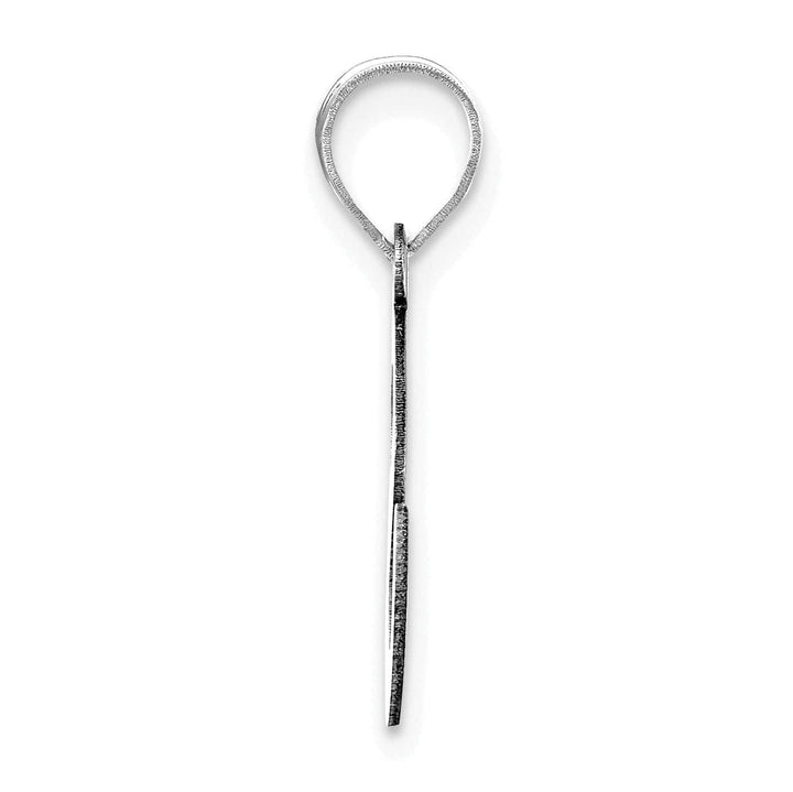 Lovely Rita's Pendants & Charms 14k White Gold Slanted Design Bubble Letter S Initial Charm Pendant