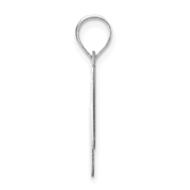 Lovely Rita's Pendants & Charms 14k White Gold Slanted Design Bubble Letter W Initial Charm Pendant