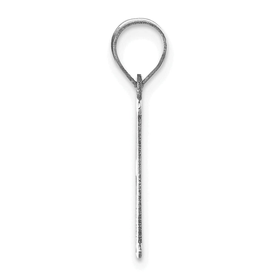 Lovely Rita's Pendants & Charms 14k White Gold  Slanted Design Letter H Initial Charm Pendant