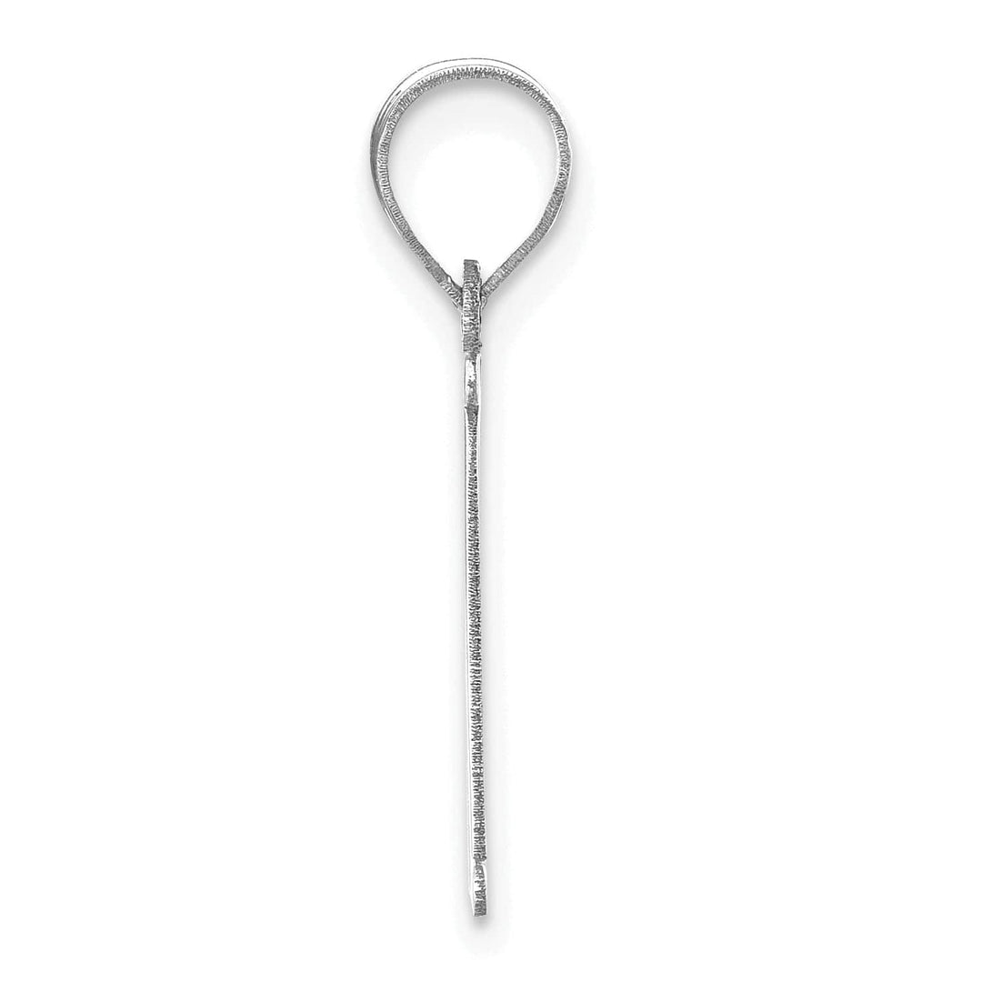 Lovely Rita's Pendants & Charms 14k White Gold  Slanted Design Letter N Initial Charm Pendant