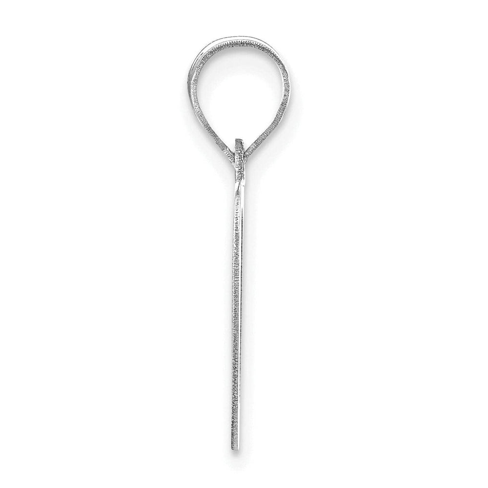 Lovely Rita's Pendants & Charms 14k White Gold  Slanted Design Letter O Initial Charm Pendant