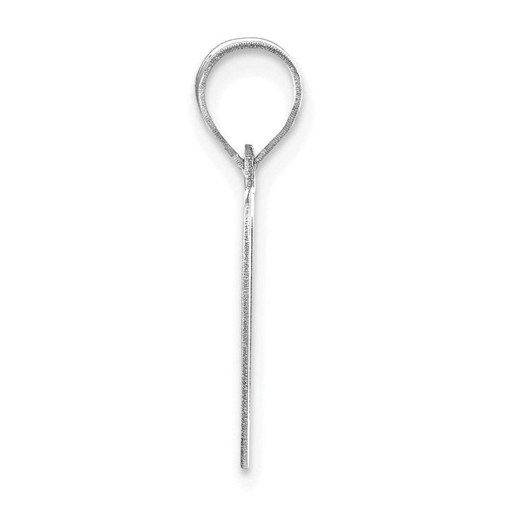 Lovely Rita's Pendants & Charms 14k White Gold  Slanted Design Letter O Initial Charm Pendant