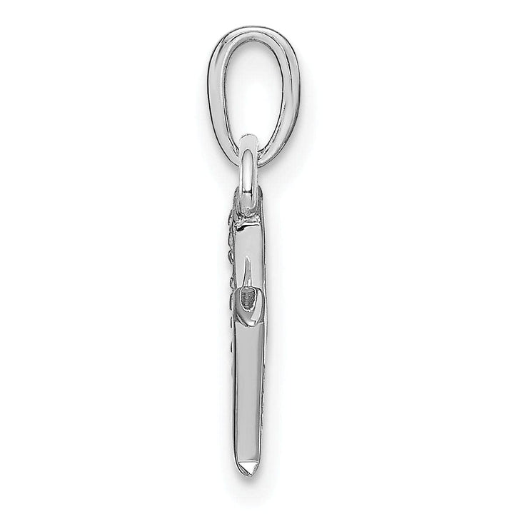 Lovely Rita's Pendants & Charms 14K White Gold Small 0.01CT Diamond Letter M Initial Block Pendant