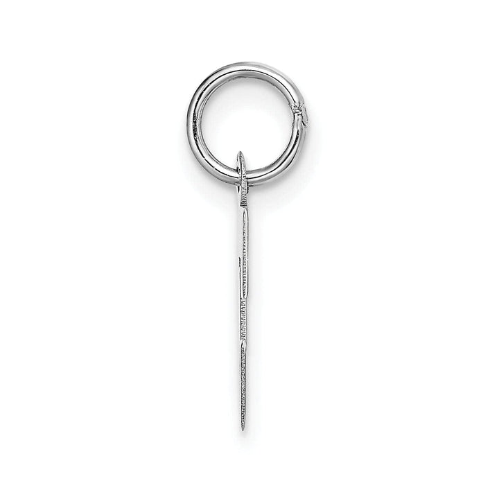Lovely Rita's Pendants & Charms 14k White Gold Small Block Design Letter E Initial Pendant