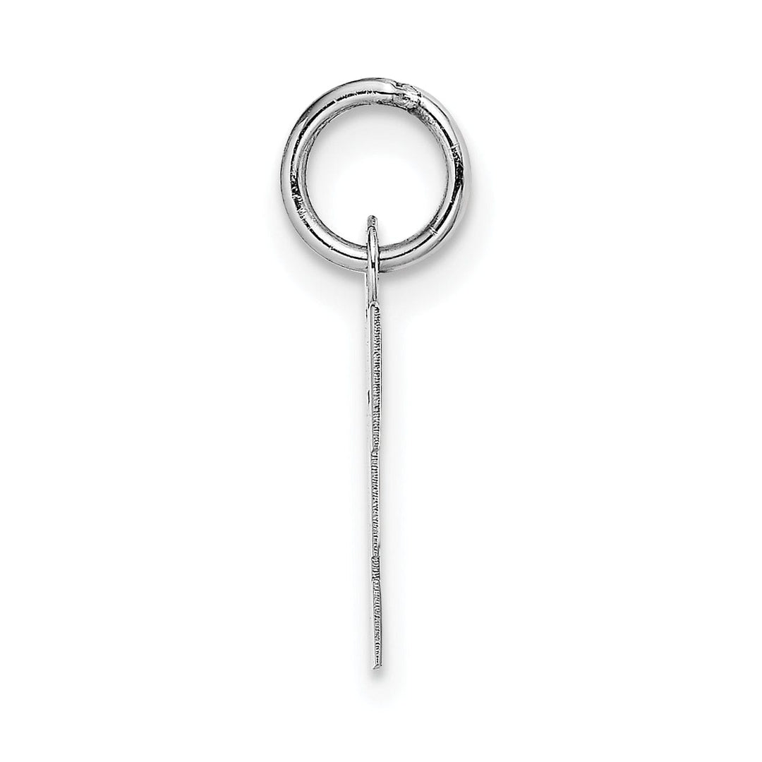 Lovely Rita's Pendants & Charms 14k White Gold Small Block Design Letter F Initial Pendant