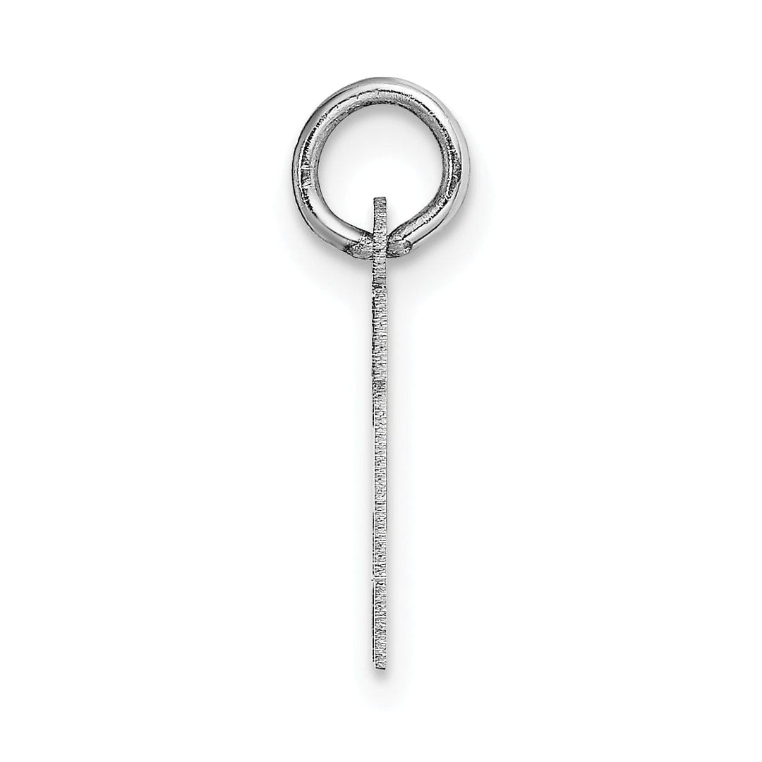Lovely Rita's Pendants & Charms 14k White Gold Small Block Design Letter H Initial Pendant