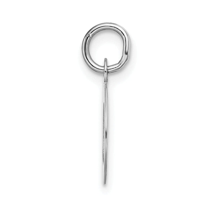 Lovely Rita's Pendants & Charms 14k White Gold Small Block Design Letter O Initial Pendant