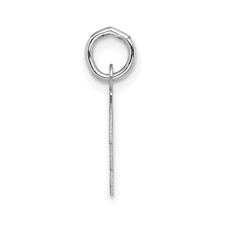Lovely Rita's Pendants & Charms 14k White Gold Small Block Design Letter T Initial Pendant