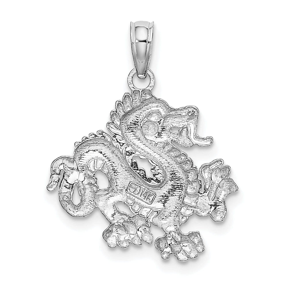 Lovely Rita's Pendants & Charms 14k White Gold Small Dragon Pendant
