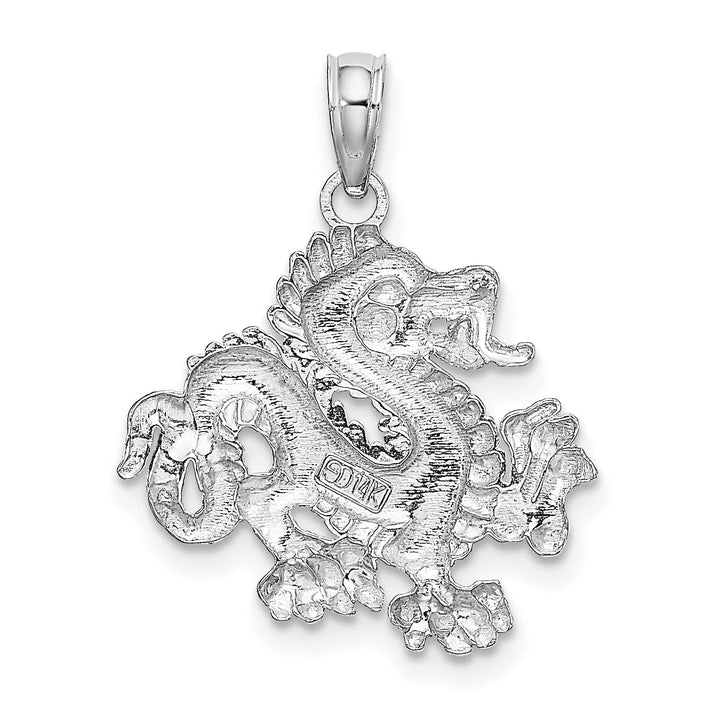 Lovely Rita's Pendants & Charms 14k White Gold Small Dragon Pendant