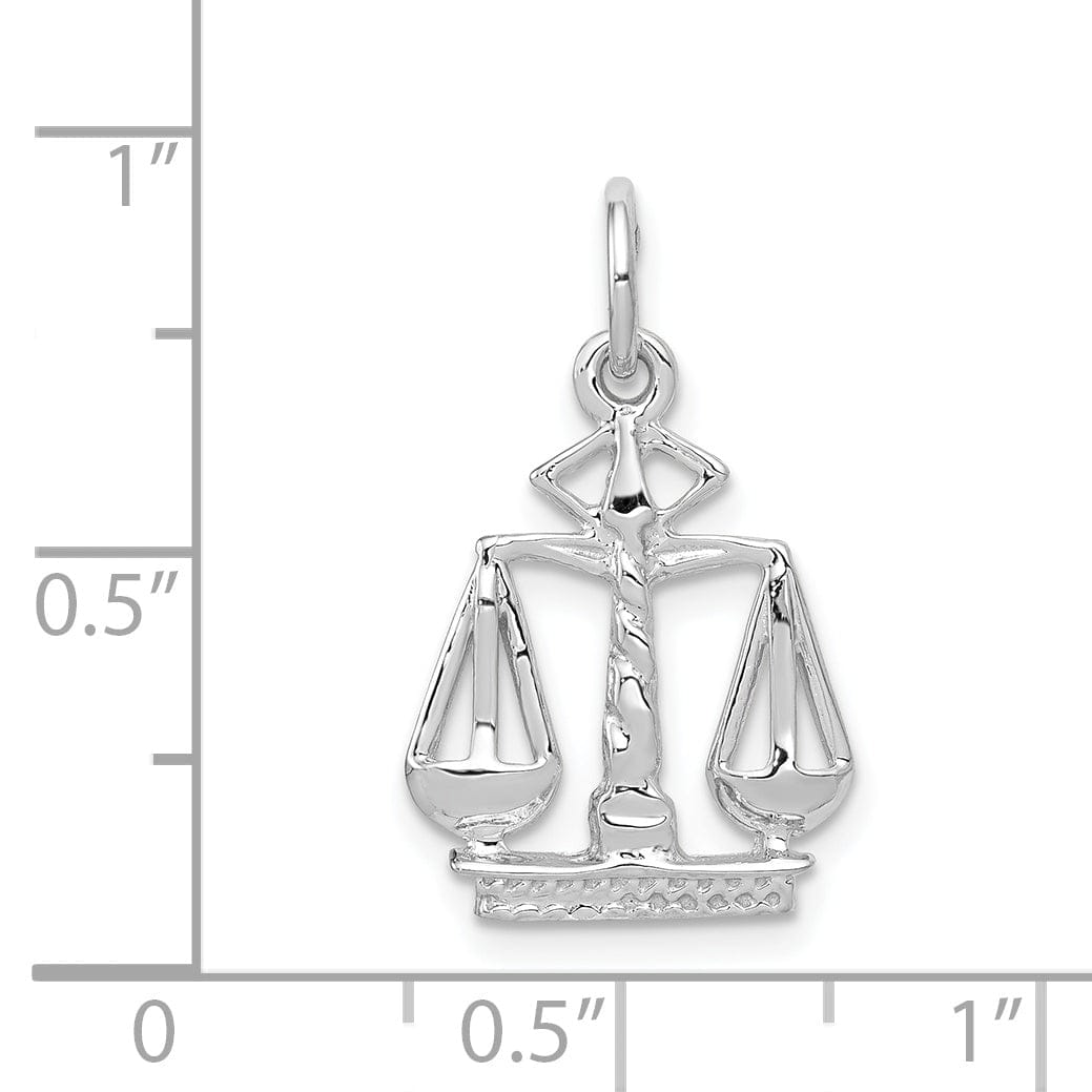 Lovely Rita's Pendants & Charms 14k White Gold Small Scales of Justice Pendant