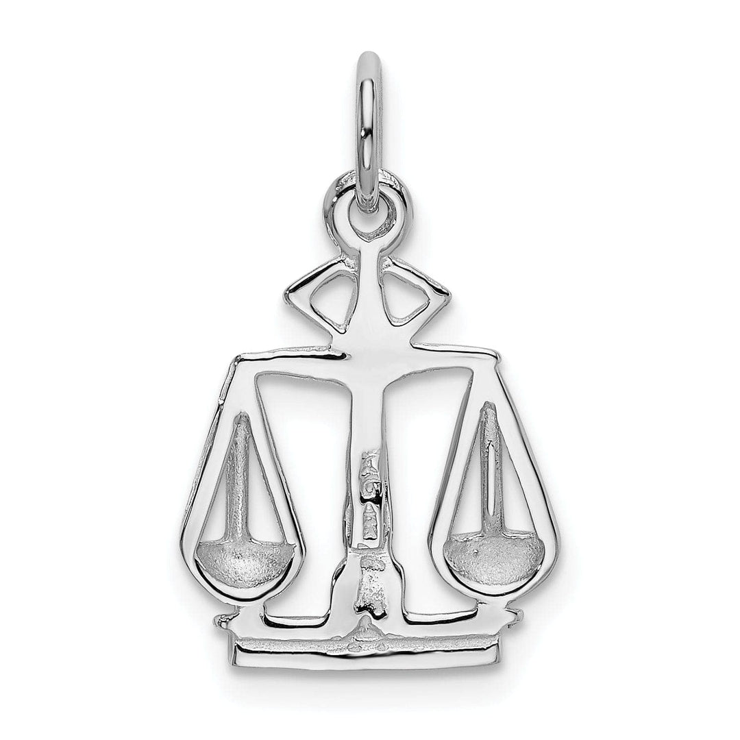 Lovely Rita's Pendants & Charms 14k White Gold Small Scales of Justice Pendant