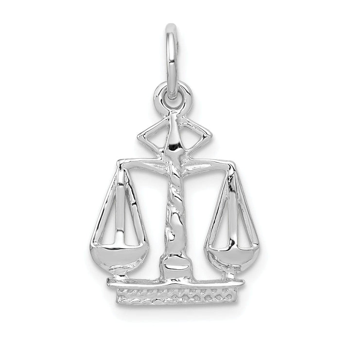 Lovely Rita's Pendants & Charms 14k White Gold Small Scales of Justice Pendant