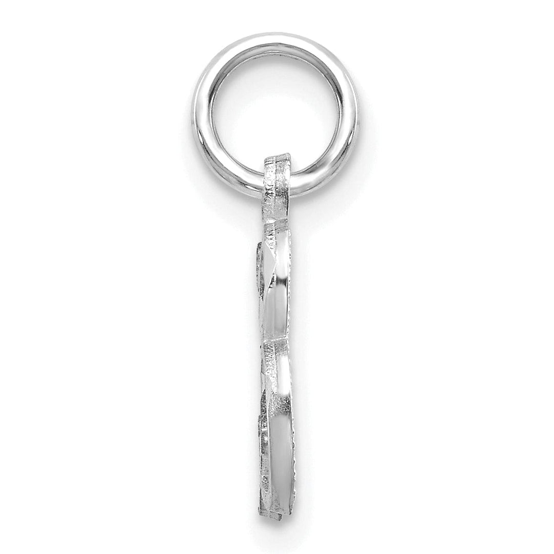 Lovely Rita's Pendants & Charms 14k White Gold  Small Script Design Letter B Initial Charm Pendant