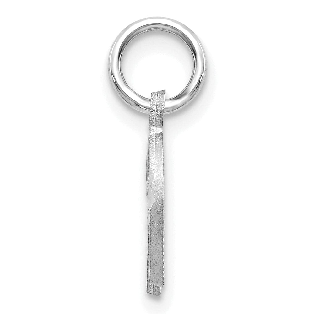 Lovely Rita's Pendants & Charms 14k White Gold  Small Script Design Letter D Initial Charm Pendant