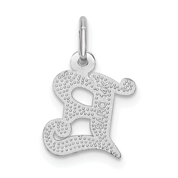 Lovely Rita's Pendants & Charms 14k White Gold  Small Script Design Letter E Initial Charm Pendant