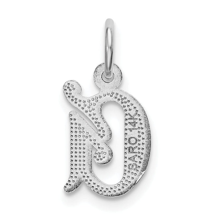 Lovely Rita's Pendants & Charms 14k White Gold  Small Script Design Letter G Initial Charm Pendant