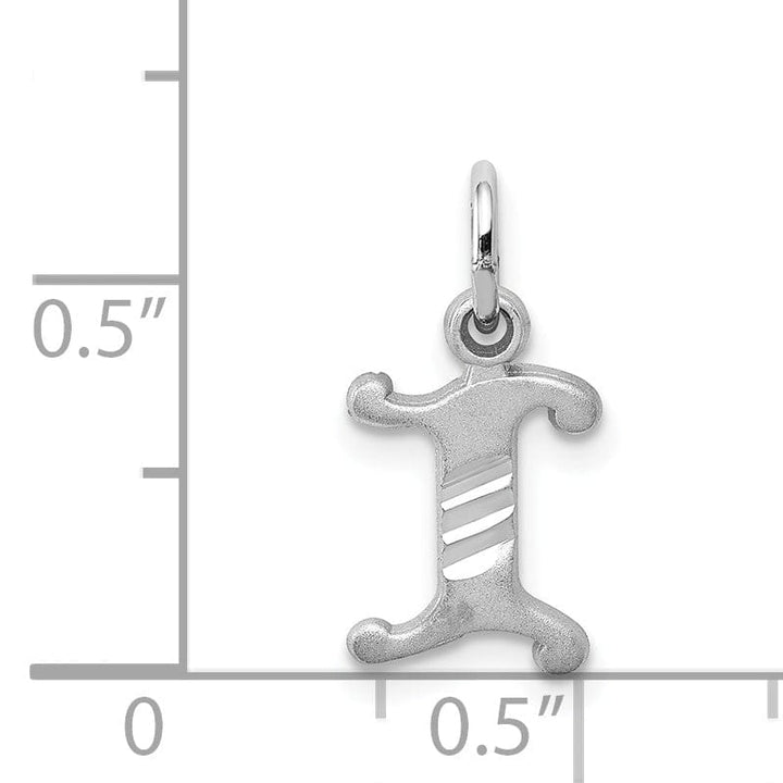 Lovely Rita's Pendants & Charms 14k White Gold  Small Script Design Letter I Initial Charm Pendant