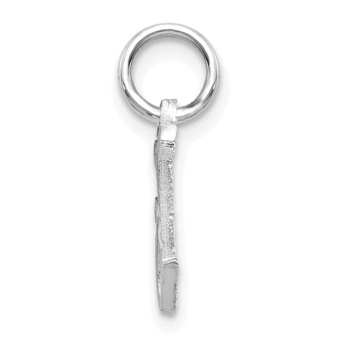 Lovely Rita's Pendants & Charms 14k White Gold  Small Script Design Letter J Initial Charm Pendant