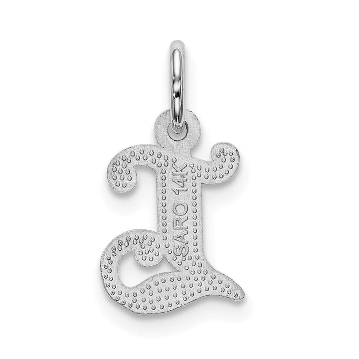 Lovely Rita's Pendants & Charms 14k White Gold  Small Script Design Letter L Initial Charm Pendant
