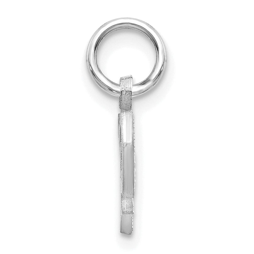 Lovely Rita's Pendants & Charms 14k White Gold  Small Script Design Letter P Initial Charm Pendant