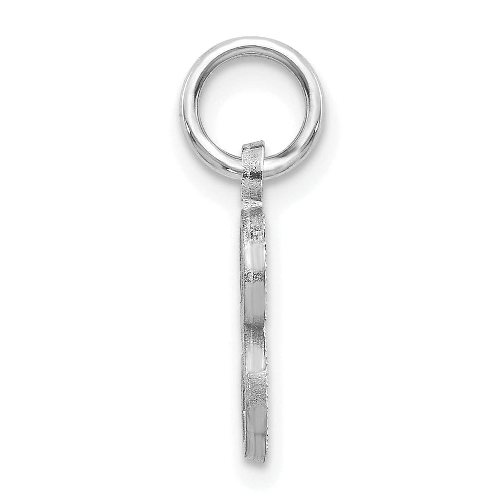 Lovely Rita's Pendants & Charms 14k White Gold  Small Script Design Letter S Initial Charm Pendant