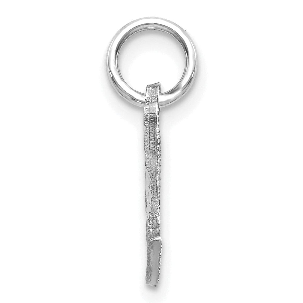 Lovely Rita's Pendants & Charms 14k White Gold  Small Script Design Letter T Initial Charm Pendant