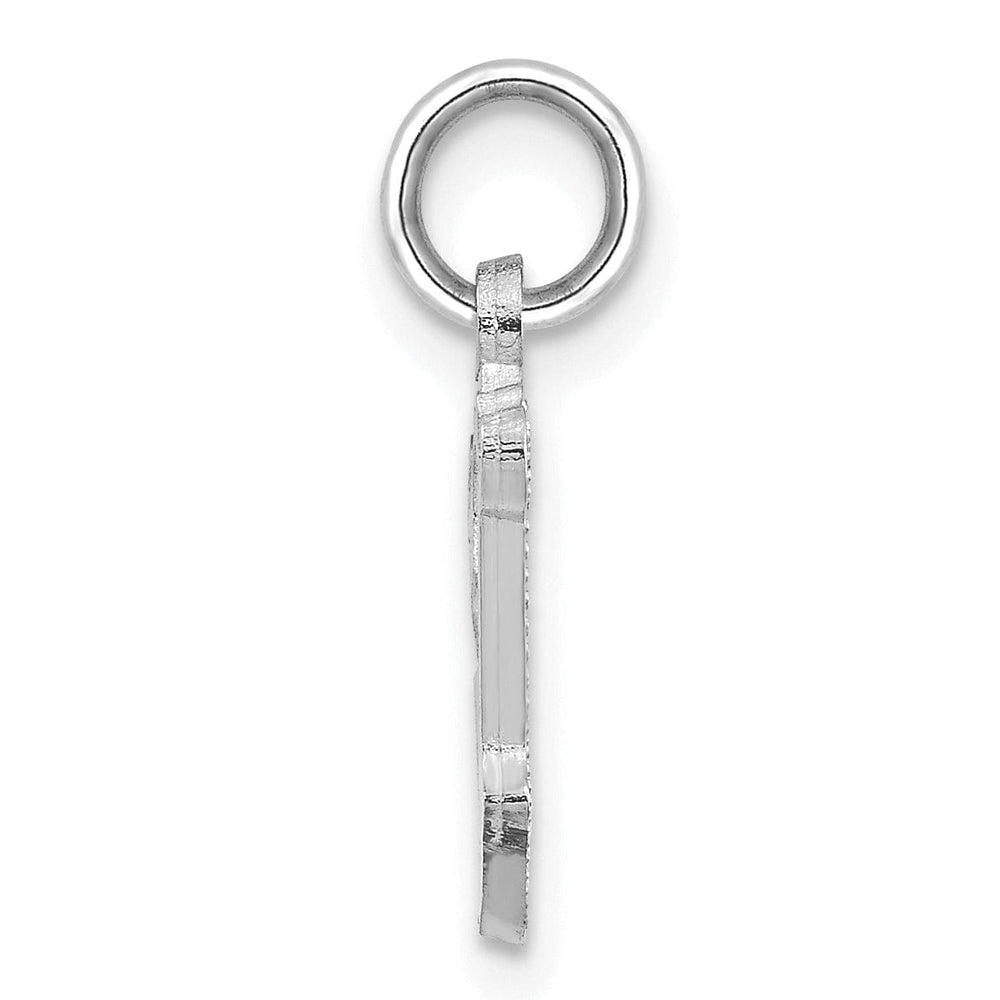 Lovely Rita's Pendants & Charms 14k White Gold  Small Script Design Letter V Initial Charm Pendant