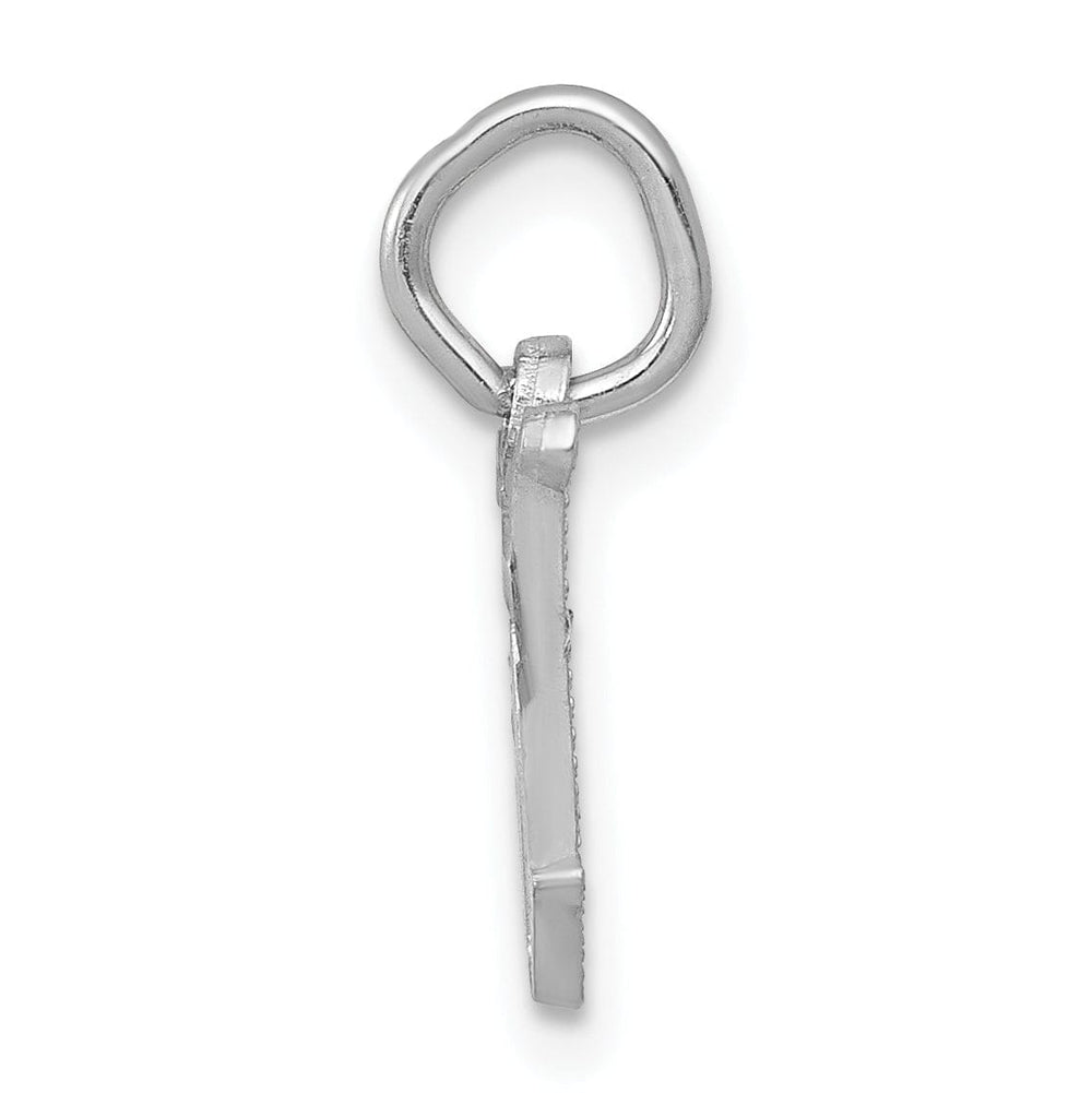 Lovely Rita's Pendants & Charms 14k White Gold  Small Script Design Letter W Initial Charm Pendant