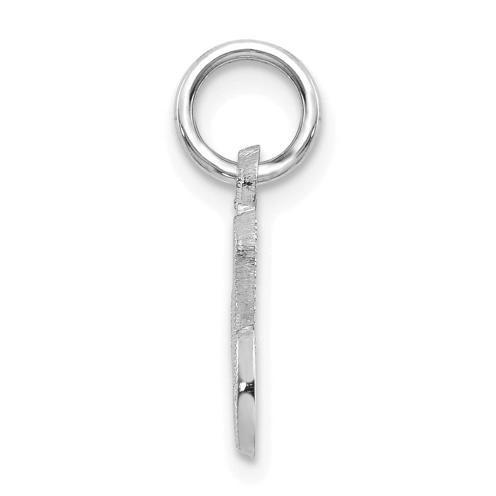 Lovely Rita's Pendants & Charms 14K White Gold Small Size Casted Script Design Letter C Initial Charm Pendant