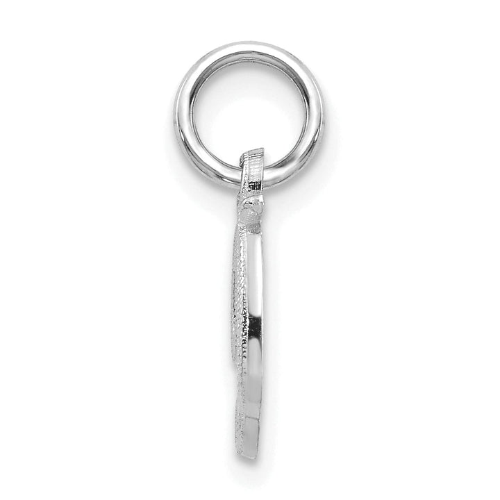 Lovely Rita's Pendants & Charms 14K White Gold Small Size Casted Script Design Letter D Initial Charm Pendant