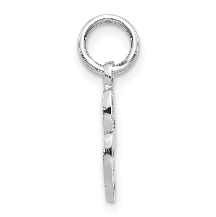 Lovely Rita's Pendants & Charms 14K White Gold Small Size Casted Script Design Letter L Initial Charm Pendant