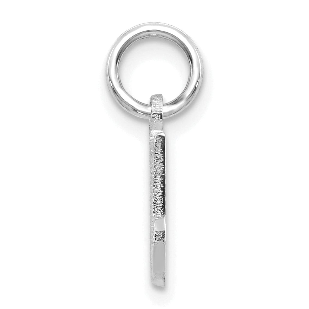 Lovely Rita's Pendants & Charms 14K White Gold Small Size Casted Script Design Letter M Initial Charm Pendant