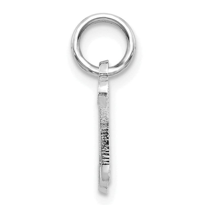 Lovely Rita's Pendants & Charms 14K White Gold Small Size Casted Script Design Letter N Initial Charm Pendant