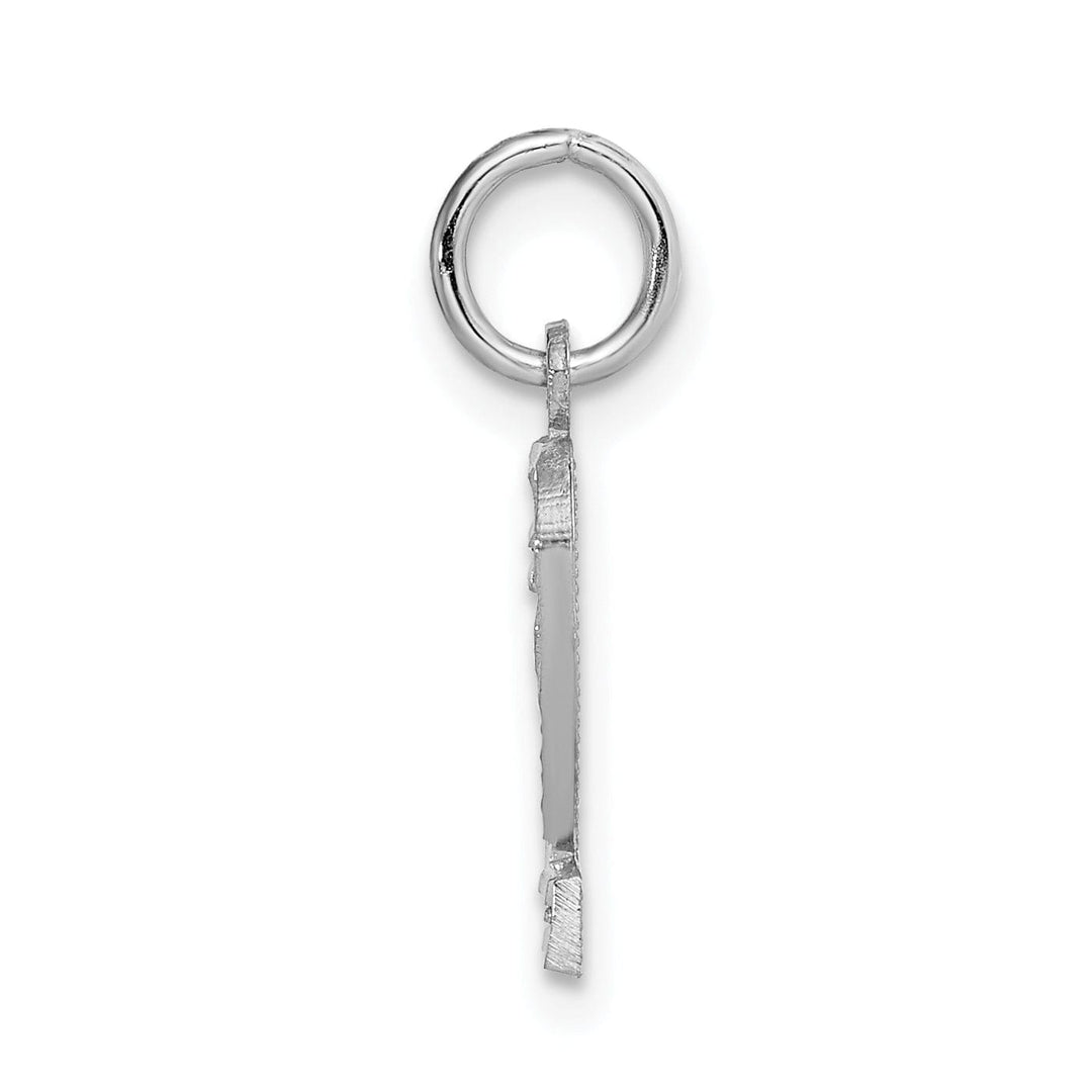 Lovely Rita's Pendants & Charms 14k White Gold Small Size Diamond Cut Texture Finish Number 2 Charm Pendant