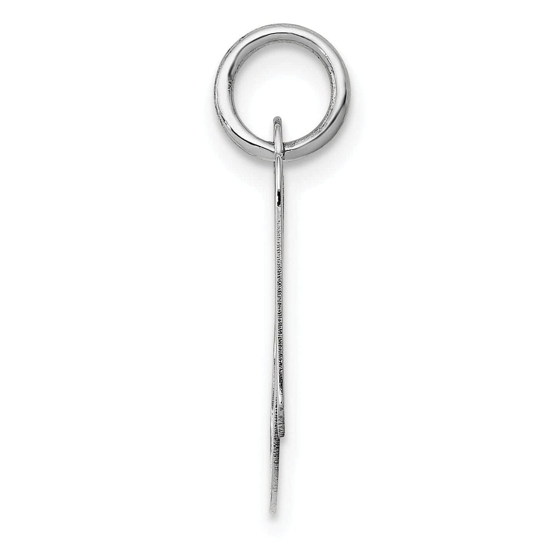 Lovely Rita's Pendants & Charms 14K White Gold Small Size Fancy Script Letter A Initial Pendant