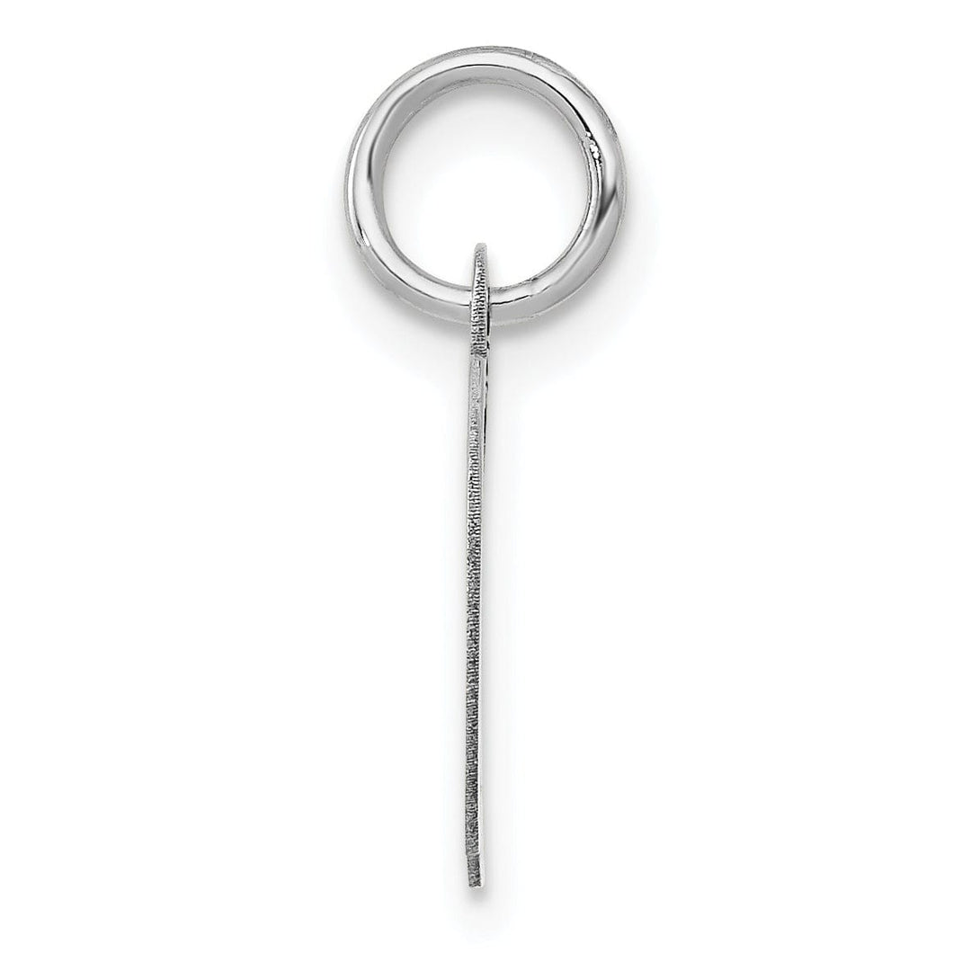 Lovely Rita's Pendants & Charms 14K White Gold Small Size Fancy Script Letter D Initial Pendant