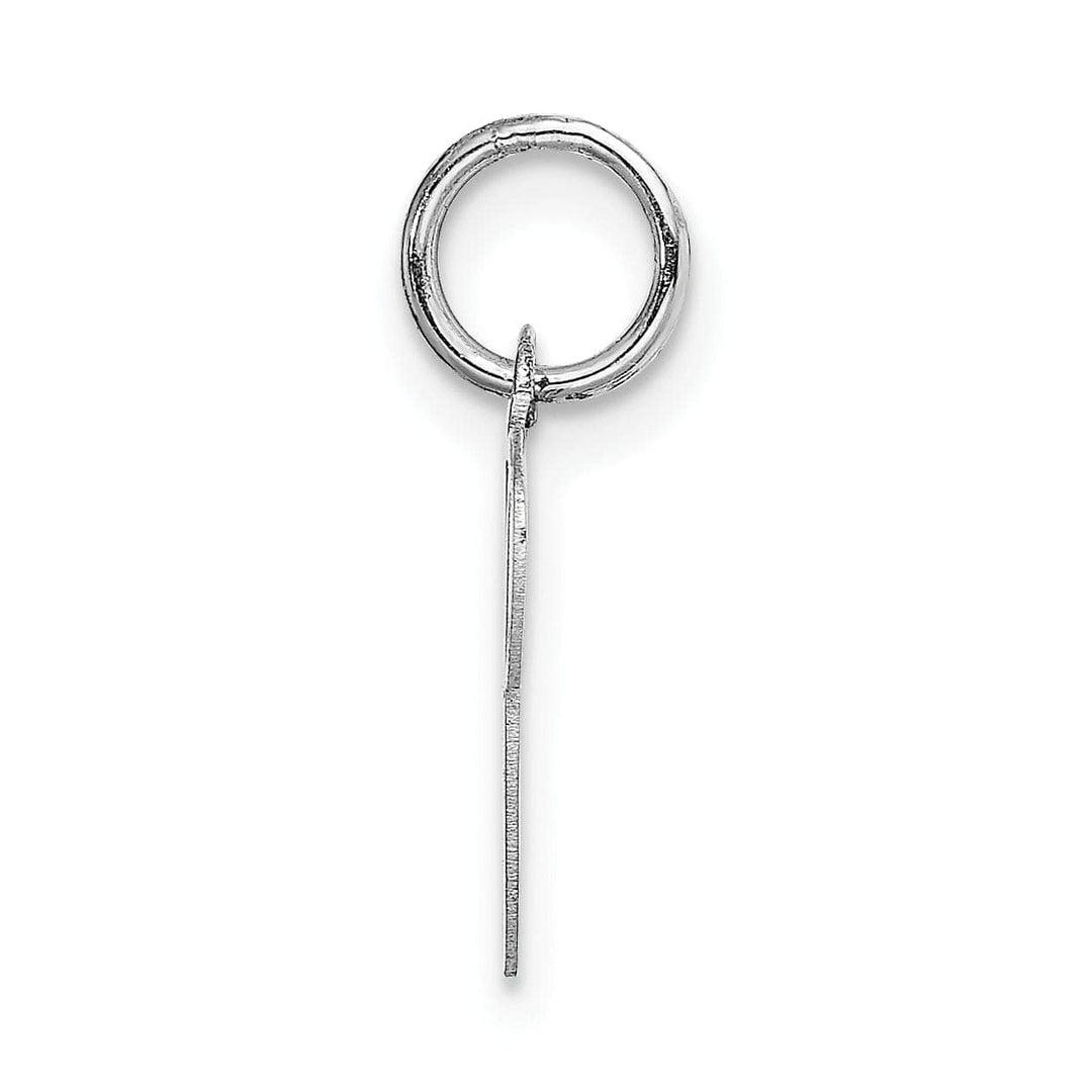 Lovely Rita's Pendants & Charms 14K White Gold Small Size Fancy Script Letter P Initial Pendant