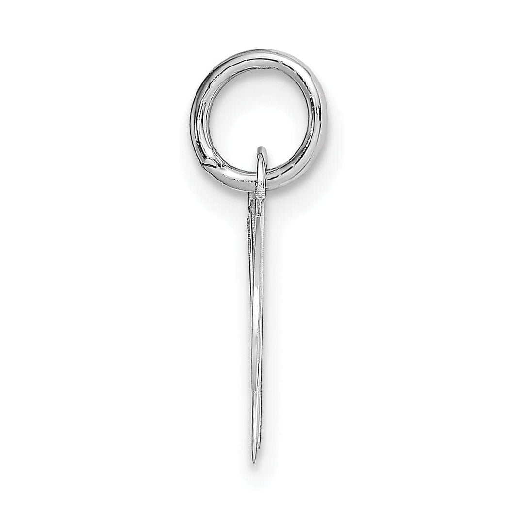 Lovely Rita's Pendants & Charms 14K White Gold Small Size Fancy Script Letter W Initial Pendant