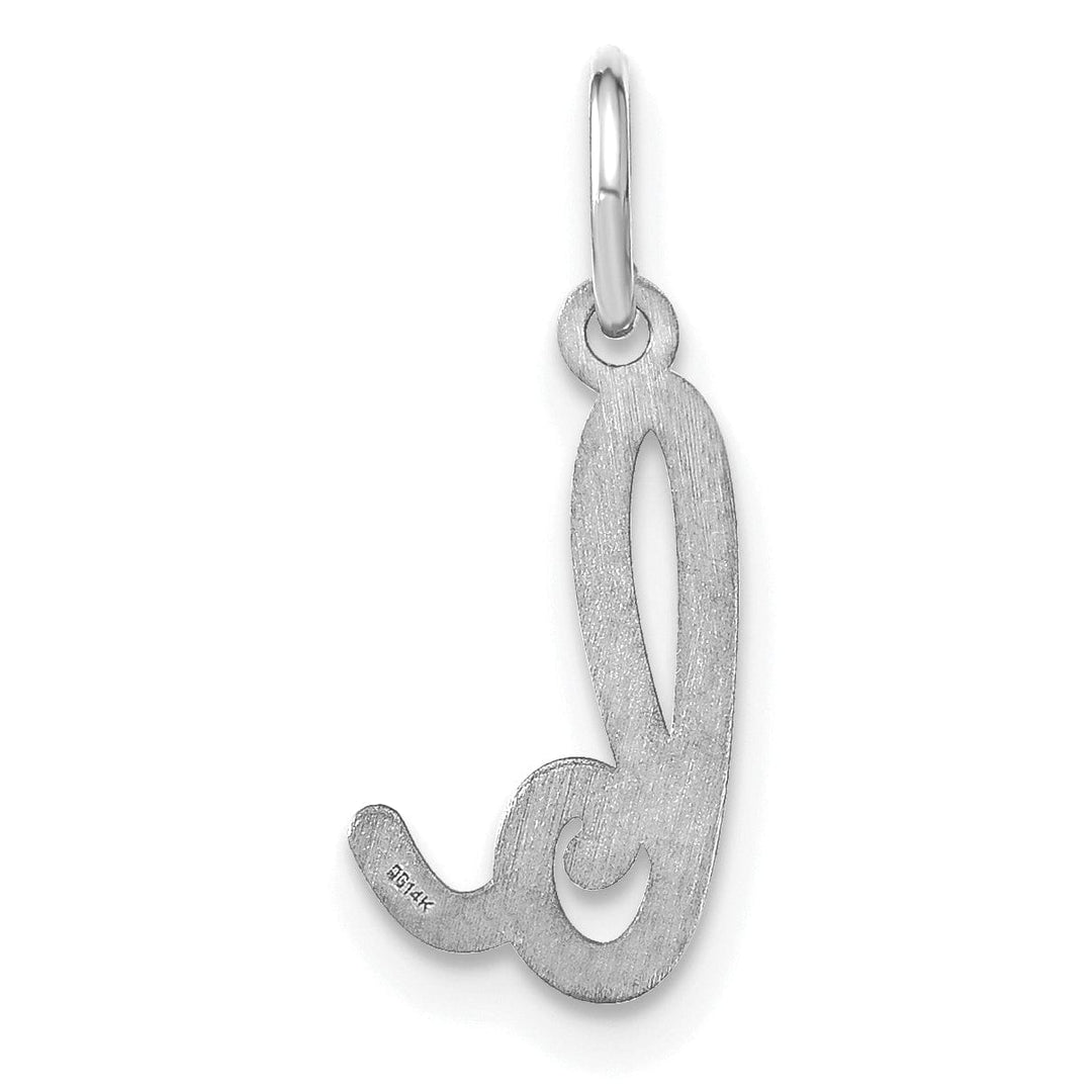 Lovely Rita's Pendants & Charms 14K White Gold Small Size Lower Case Script Letter B Initial Pendant