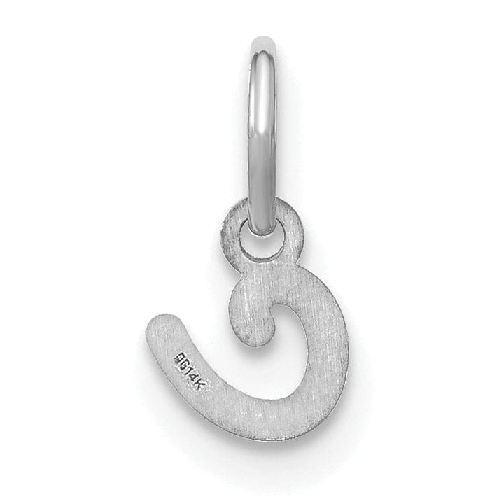 Lovely Rita's Pendants & Charms 14K White Gold Small Size Lower Case Script Letter C Initial Pendant