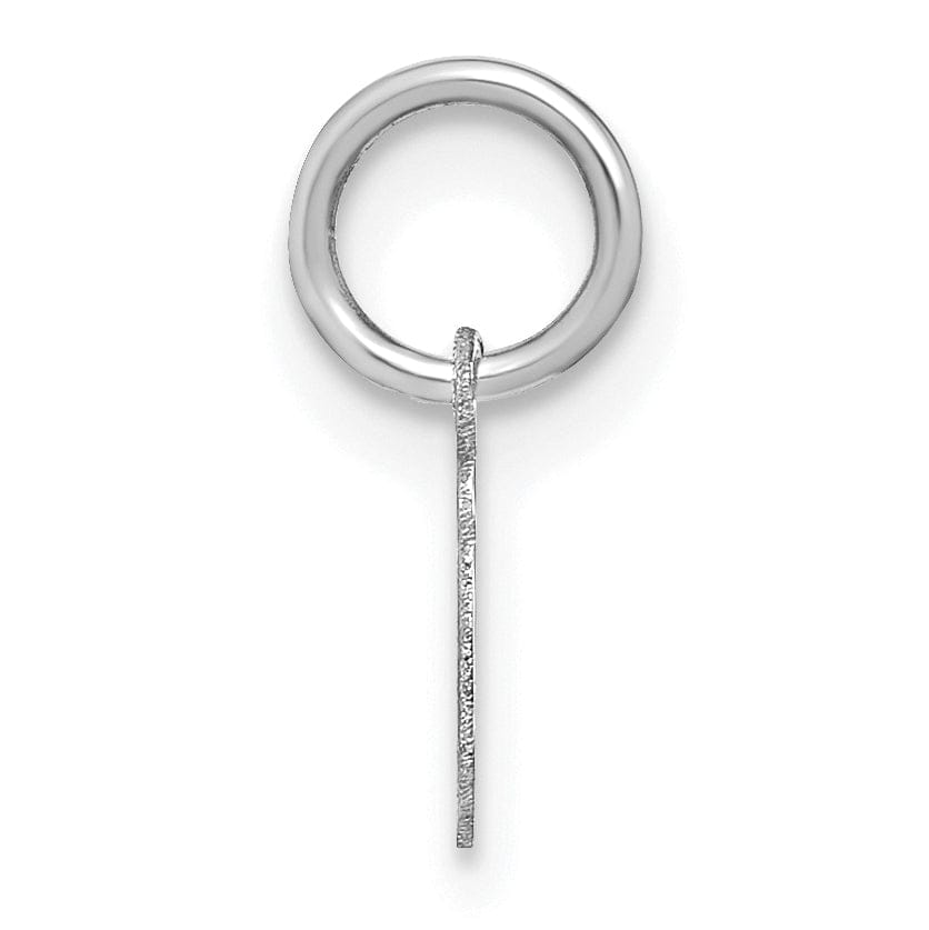 Lovely Rita's Pendants & Charms 14K White Gold Small Size Lower Case Script Letter I Initial Pendant