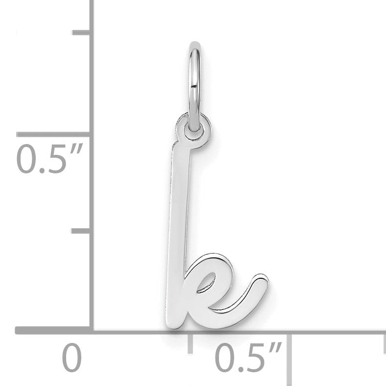 Lovely Rita's Pendants & Charms 14K White Gold Small Size Lower Case Script Letter K Initial Pendant