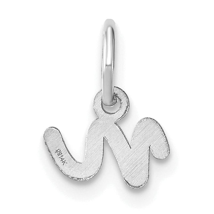 Lovely Rita's Pendants & Charms 14K White Gold Small Size Lower Case Script Letter N Initial Pendant