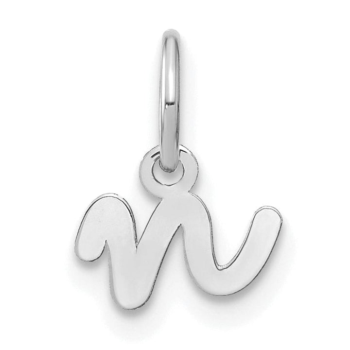 Lovely Rita's Pendants & Charms 14K White Gold Small Size Lower Case Script Letter N Initial Pendant