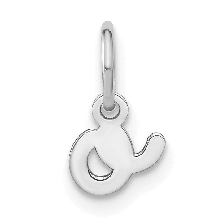 Lovely Rita's Pendants & Charms 14K White Gold Small Size Lower Case Script Letter O Initial Pendant