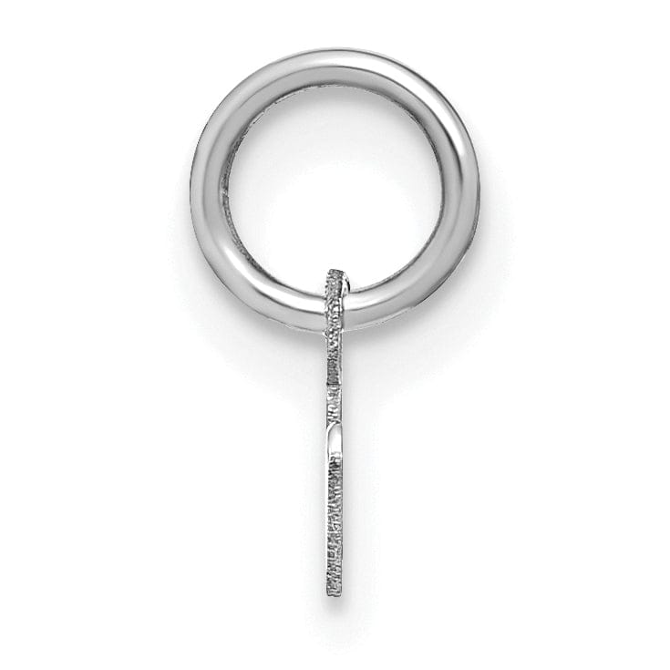 Lovely Rita's Pendants & Charms 14K White Gold Small Size Lower Case Script Letter R Initial Pendant