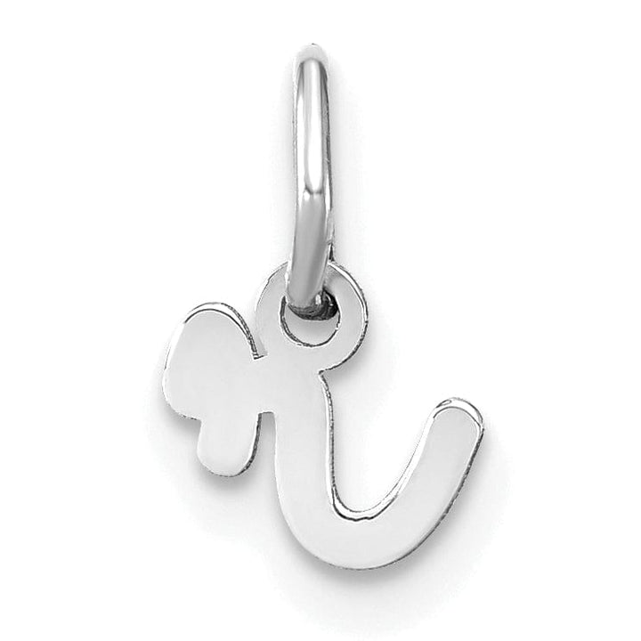Lovely Rita's Pendants & Charms 14K White Gold Small Size Lower Case Script Letter R Initial Pendant